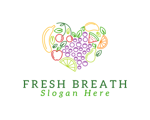 Natural Fresh Fruits logo design