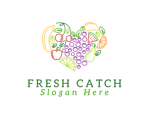 Natural Fresh Fruits logo design