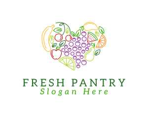 Natural Fresh Fruits logo design