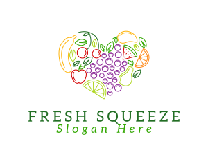 Natural Fresh Fruits logo design