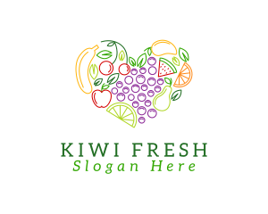 Natural Fresh Fruits logo design