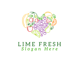 Natural Fresh Fruits logo design