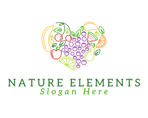 Natural Fresh Fruits logo design