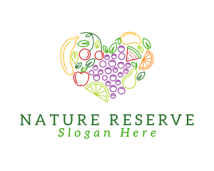 Natural Fresh Fruits logo design