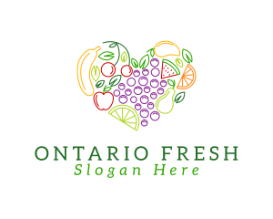 Natural Fresh Fruits logo design