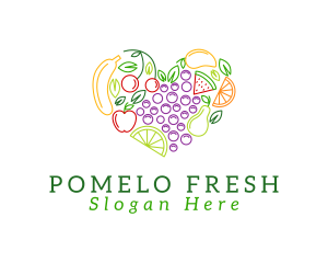 Natural Fresh Fruits logo design