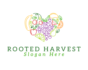 Natural Fresh Fruits logo design