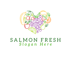 Natural Fresh Fruits logo design