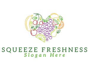 Natural Fresh Fruits logo design