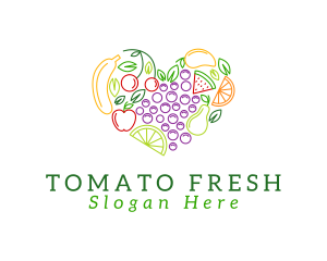 Natural Fresh Fruits logo design