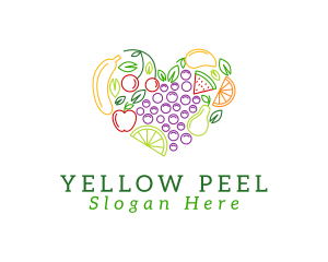 Natural Fresh Fruits logo design