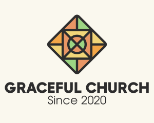 Stained Glass Square Tile logo