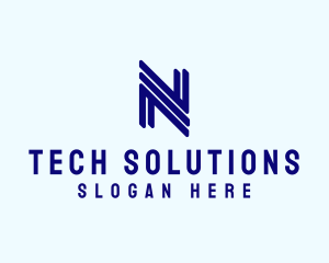 Technology Business Letter N  logo