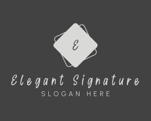 Handwritten Script Signature Fashion logo design