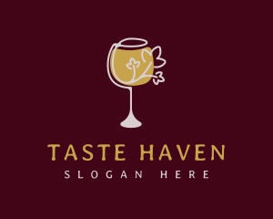 Elegant Wine Glass logo design