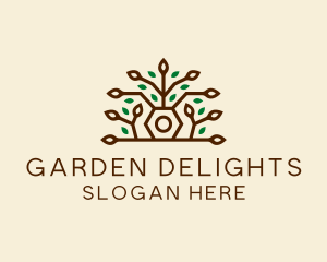 Growing Plant Pot logo design