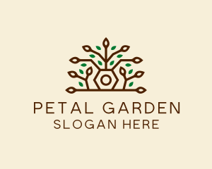 Growing Plant Pot logo design