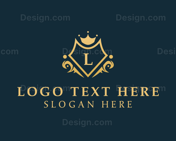 Luxe Crown Shield Brand Logo