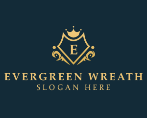 Luxe Crown Shield Brand logo design