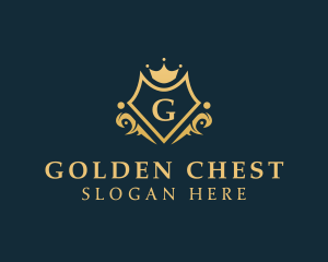 Luxe Crown Shield Brand logo design