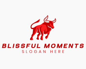 Red Bull Charging Animal logo design