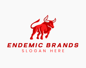 Red Bull Charging Animal logo design