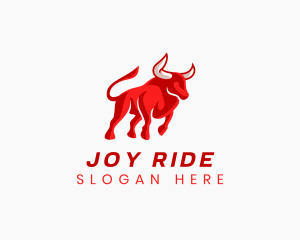 Red Bull Charging Animal logo design