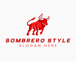 Red Bull Charging Animal logo design