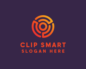 Digital Spiral Target logo design