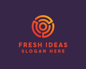 Digital Spiral Target logo design