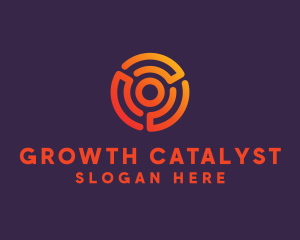 Digital Spiral Target logo design