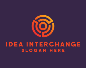 Digital Spiral Target logo design