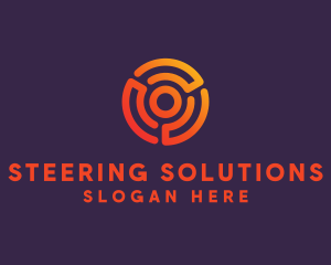 Digital Spiral Target logo design