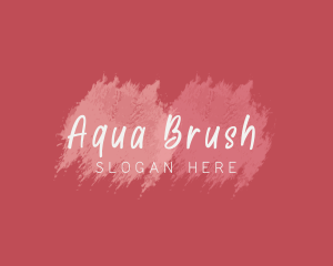 Feminine Watercolor Brush logo design