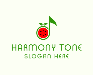 Watermelon Music Tone logo design