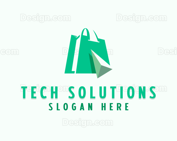 Online Shopping Tech Marketplace Logo