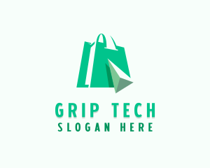 Online Shopping Tech Marketplace logo design