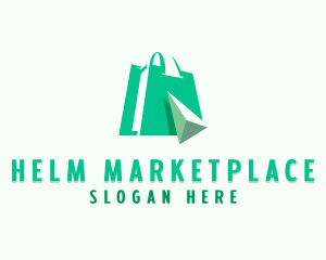 Online Shopping Tech Marketplace logo design