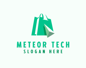 Online Shopping Tech Marketplace logo design