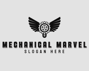 Automotive Mechanic Wings logo design