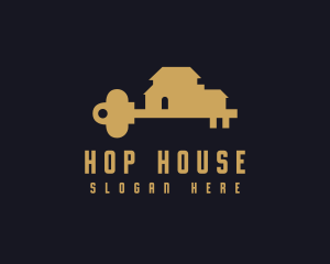 Gold House Key logo design