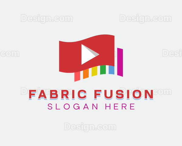 Multicolor Video Player Logo