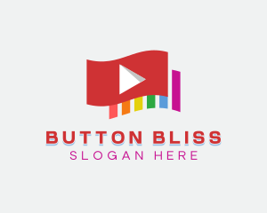 Multicolor Video Player logo design