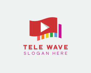 Multicolor Video Player logo design