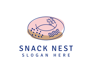 Scribble Sweet Doughnut logo design