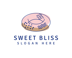 Scribble Sweet Doughnut logo design