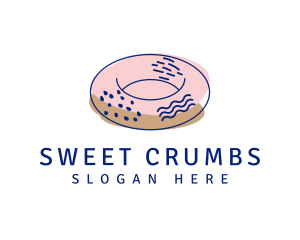 Scribble Sweet Doughnut logo design