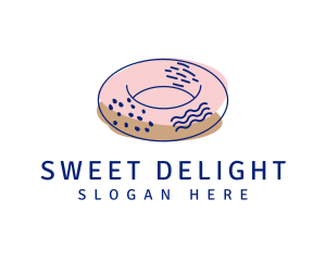 Scribble Sweet Doughnut logo design