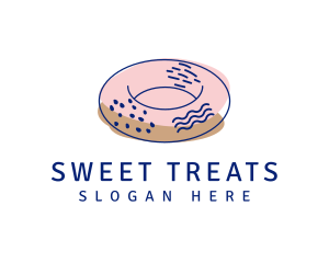 Scribble Sweet Doughnut logo design