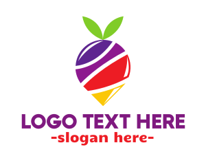 Colorful Berry Location Pin logo